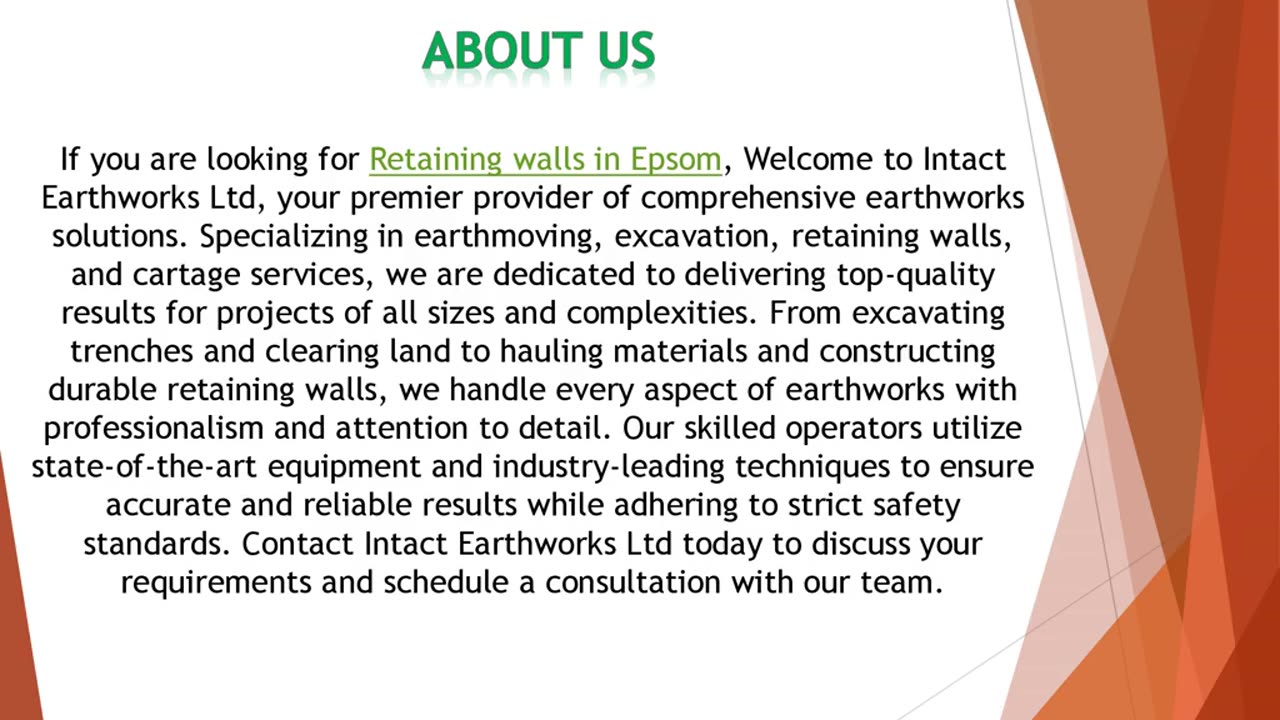 If you are looking for Retaining walls in Epsom