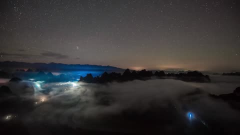 Guilin Yangshuo Dapingshan Yunhai Starry Sky