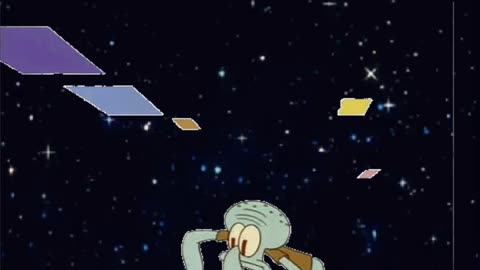 Squidward Is Playing With Tiles In Space 💫
