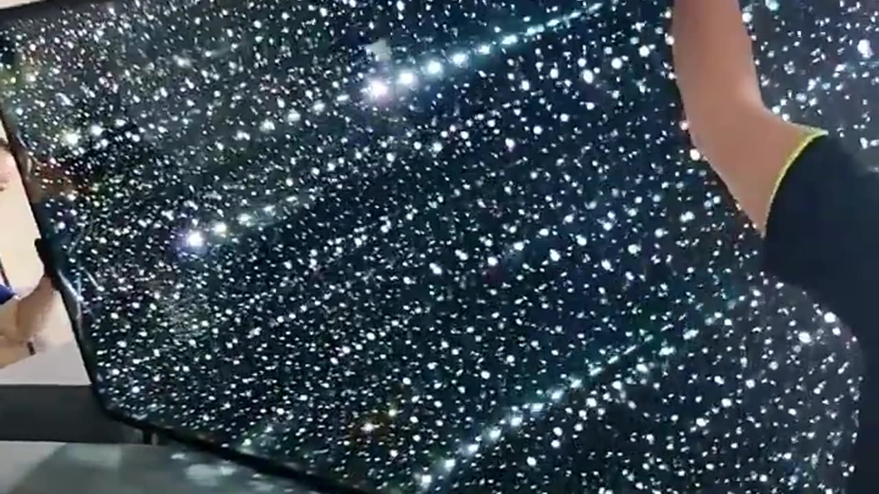 Night sky stars glass wall- Good tools and machinery make work easy