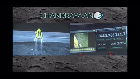 Real footage of chandrayaan 3 landing