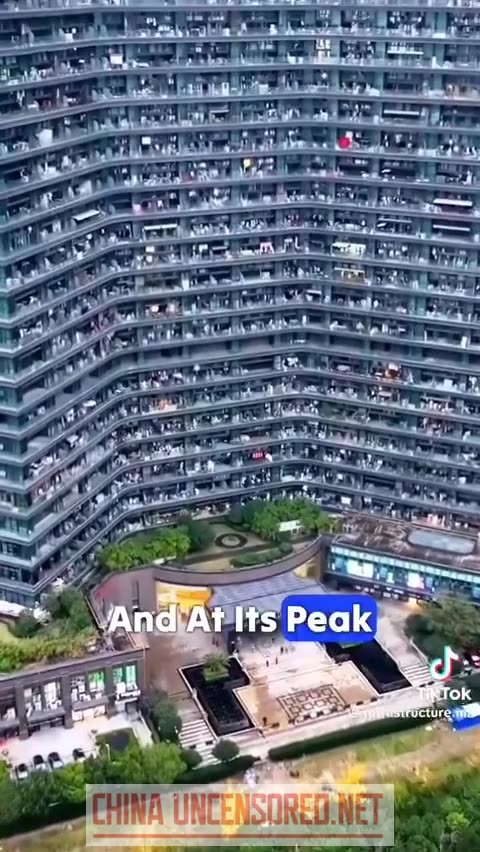 Apartment building in China's 15-min city ....