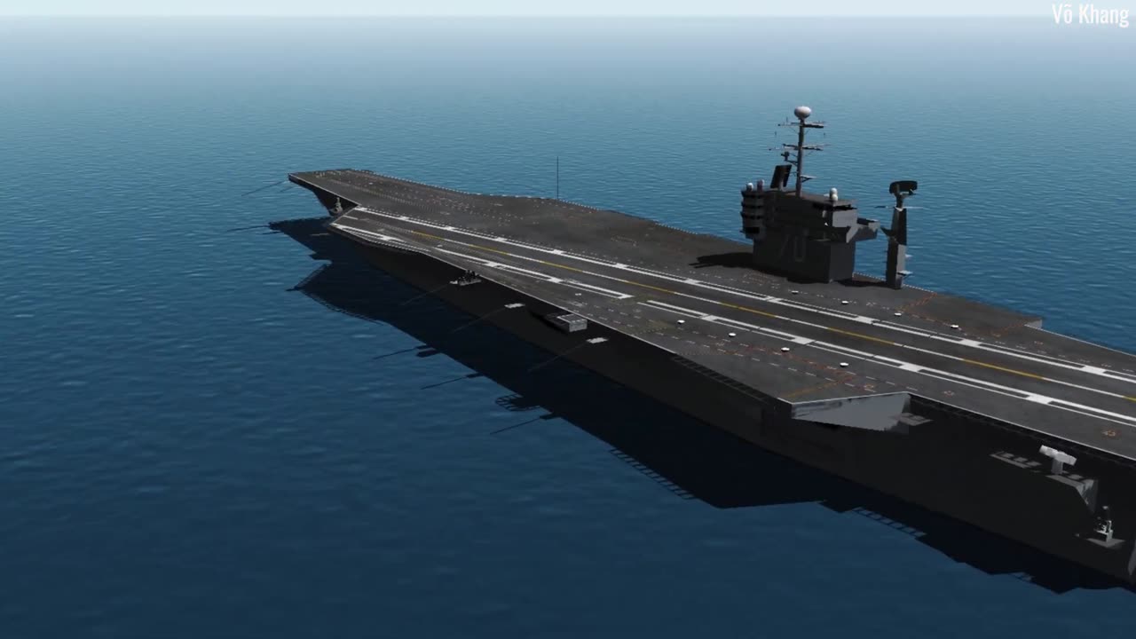 Aircraft carrier air defense system intercepts and shoots down J-10 fighter