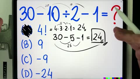 😱 83,7% ERRAM 30-10÷2-1 = Expressão Numérica que TODO MUNDO ERRA! Você consegue resolver