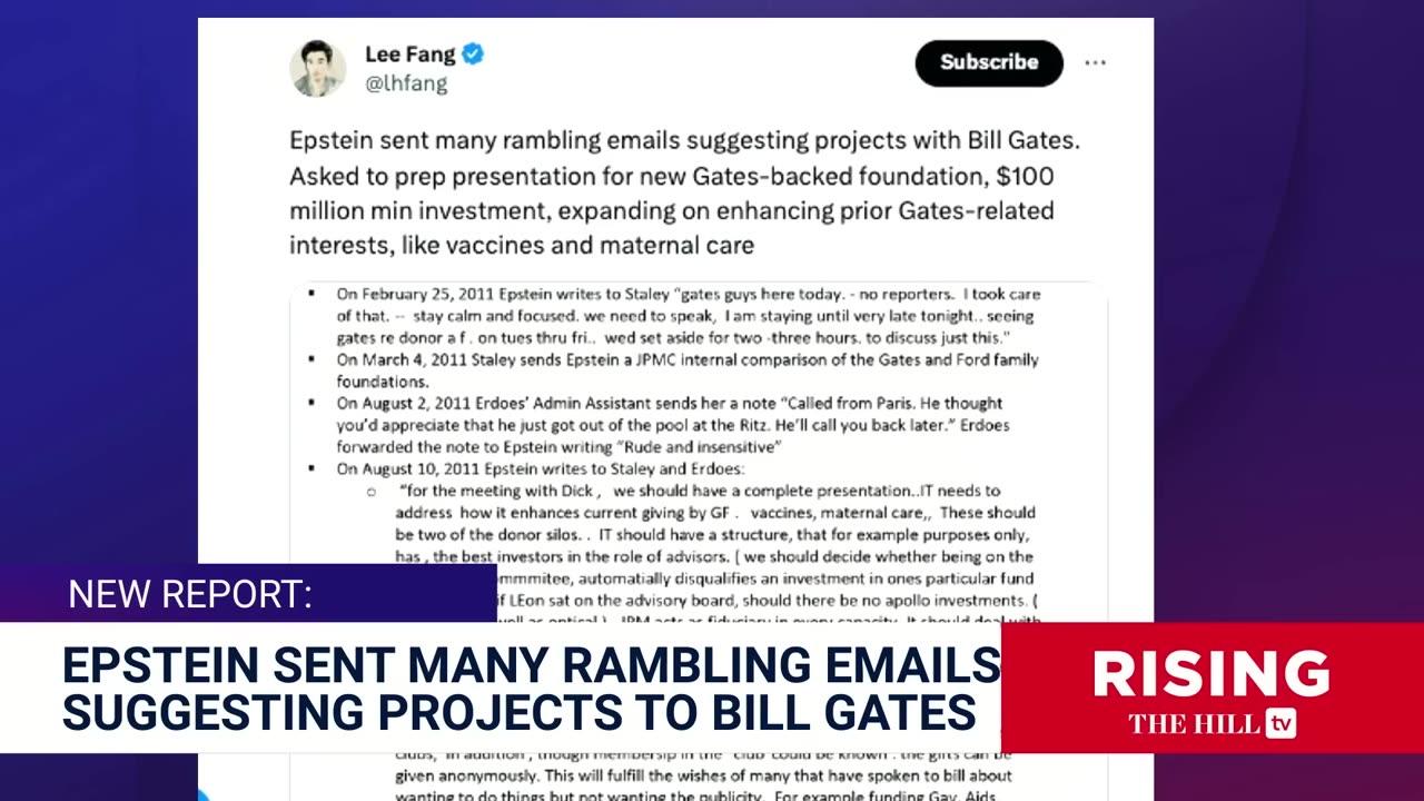 ‘Rambling’ Emails Reveal CREEPY Correspondence Between Jeffrey Epstein & Bill Gates