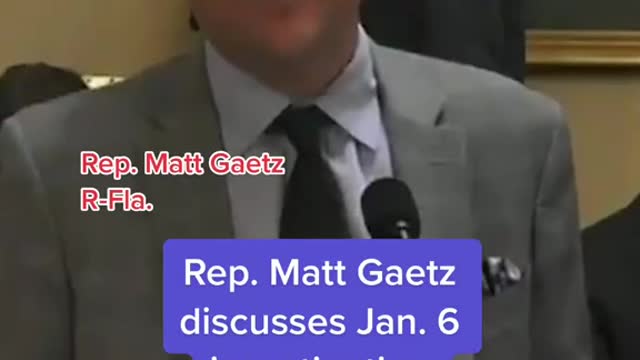 Rep. Matt Gaetz discusses Jan. 6 investigation