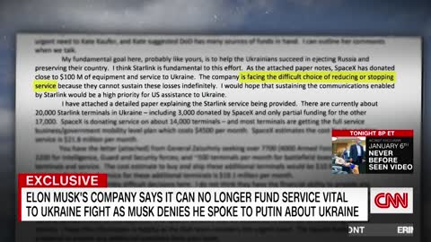 Musk’s Spacex says it will stop paying for key technology helping Ukraine fight the Russians