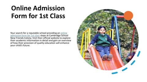 Online Admission Form for 1st Class