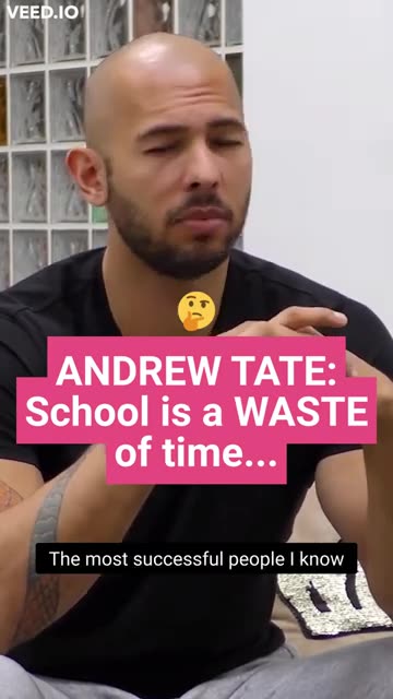 Andrew Tate ~ School is a WASTE of time🤫... #shorts