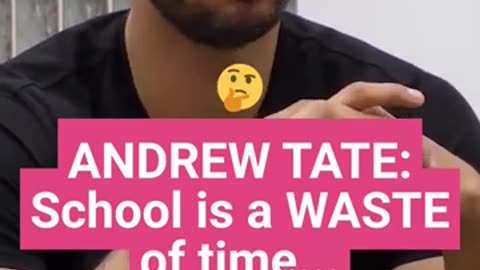 Andrew Tate ~ School is a WASTE of time🤫... #shorts