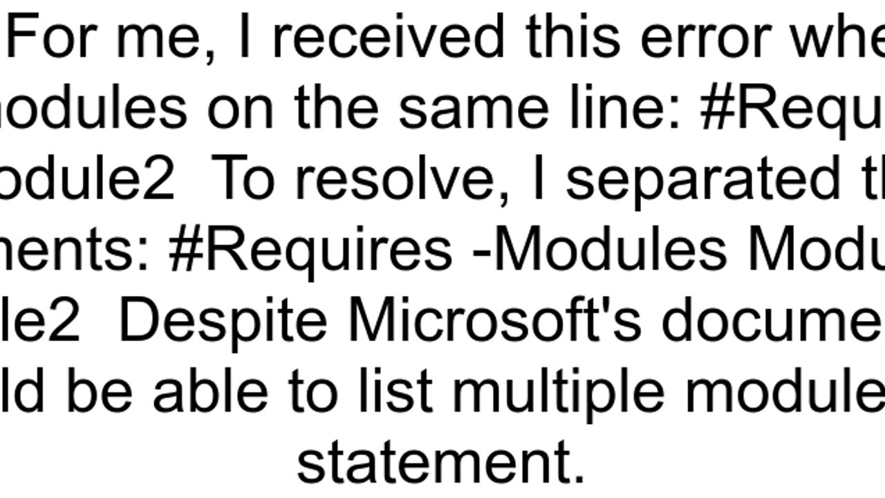 #Requires doesn&#39;t see the module, Import-Module works