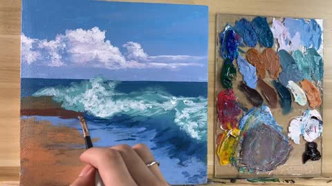 How to Paint Waves / Acrylic Painting / Correa Art