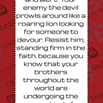 1 Peter 5:8-9 #shorts