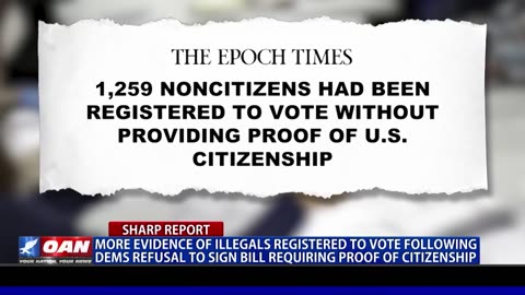 Democrats Refuse To Sign Bill Blocking Illegals From Voting