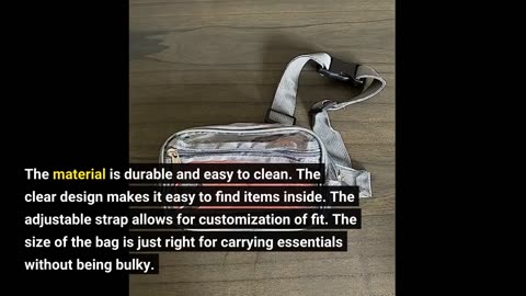Buyer Feedback: Clear Fanny Pack,Stadium Approved Clear Belt Bag for Women Men,Small Waist Pouc...