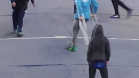 Incredible skill by this handicapped footballer