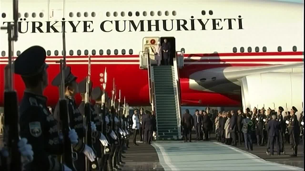 Turkey's Erdogan arrives in Uzbekistan for OTS summit | AFP