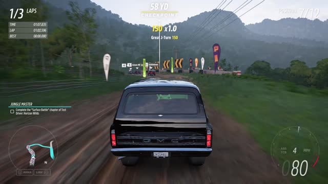 Front flip dirt racing 1970 GMC Jimmy - Forza Horizon 5 Xbox