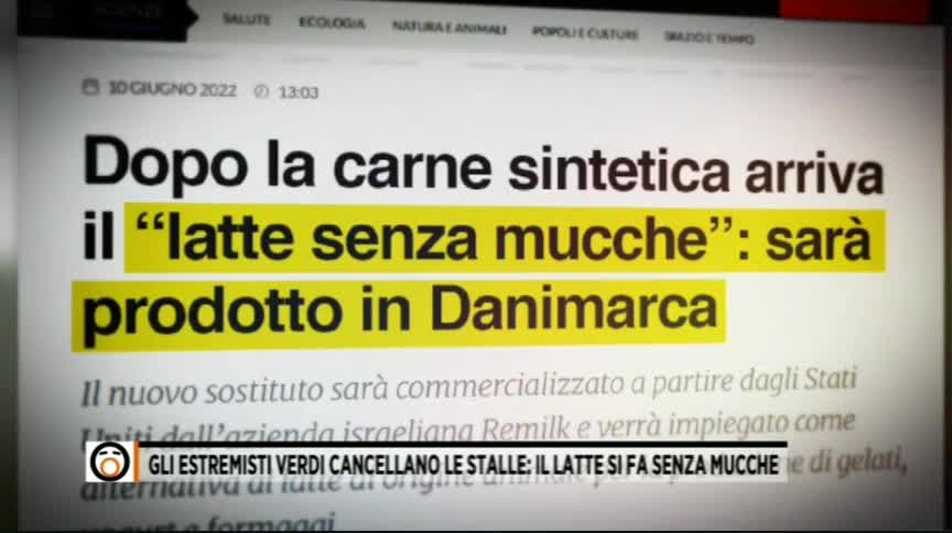 NWO, CIBO: Latte sintetico, Kalundborg Danimarca, Fuori dal Coro Rete4