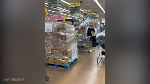 Funny Man flying while shopping😂😂🤣🤣