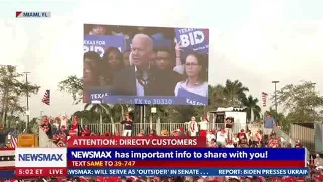 Trump just played a hilarious montage of Joe Biden's dementia moments at his rally in Miami.