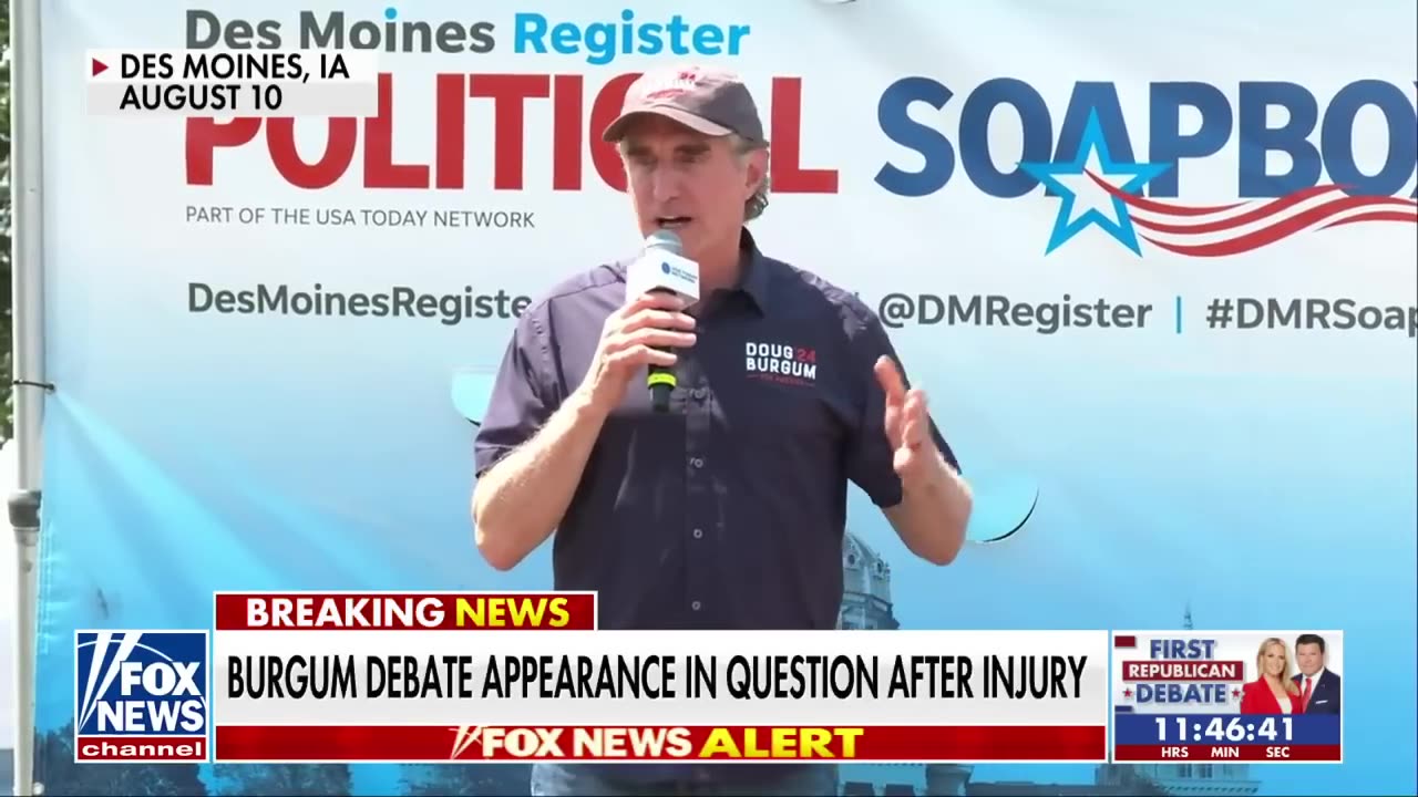 GOP hopeful Doug Burgum rushed to emergency room ahead of debate
