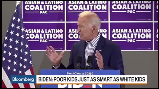 Joe Biden Racist Comments on " White Poor Kids'