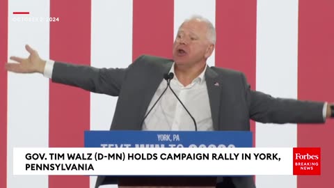 JUST IN- Tim Walz Holds Campaign Rally In York, Pennsylvania After Debate Against JD Vance