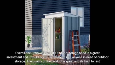 Buyer Feedback: Patiowell 5x3 FT Outdoor Storage Shed, Garden Tool Storage Shed with Sloping Ro...