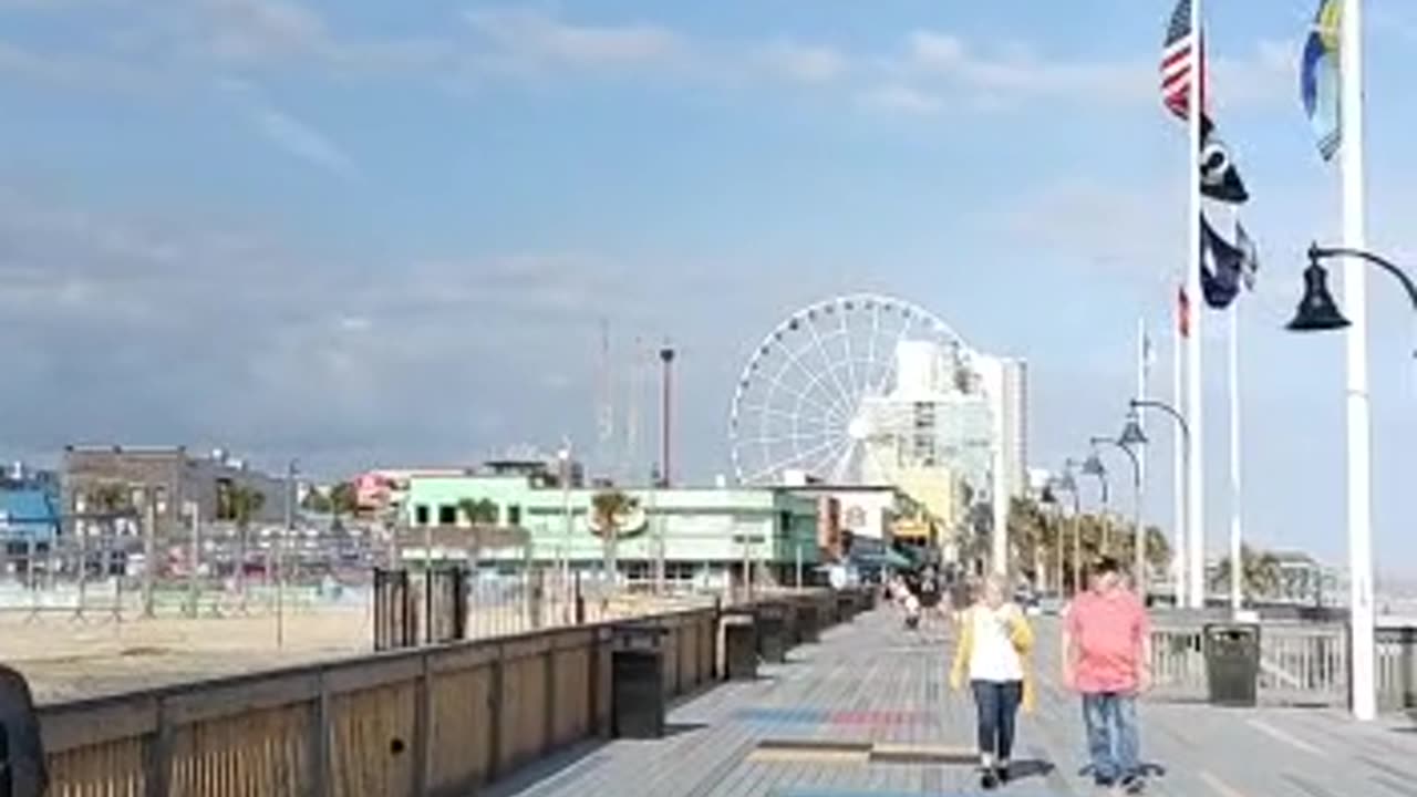 Walking Myrtle Beach, South Carolina boardwalk