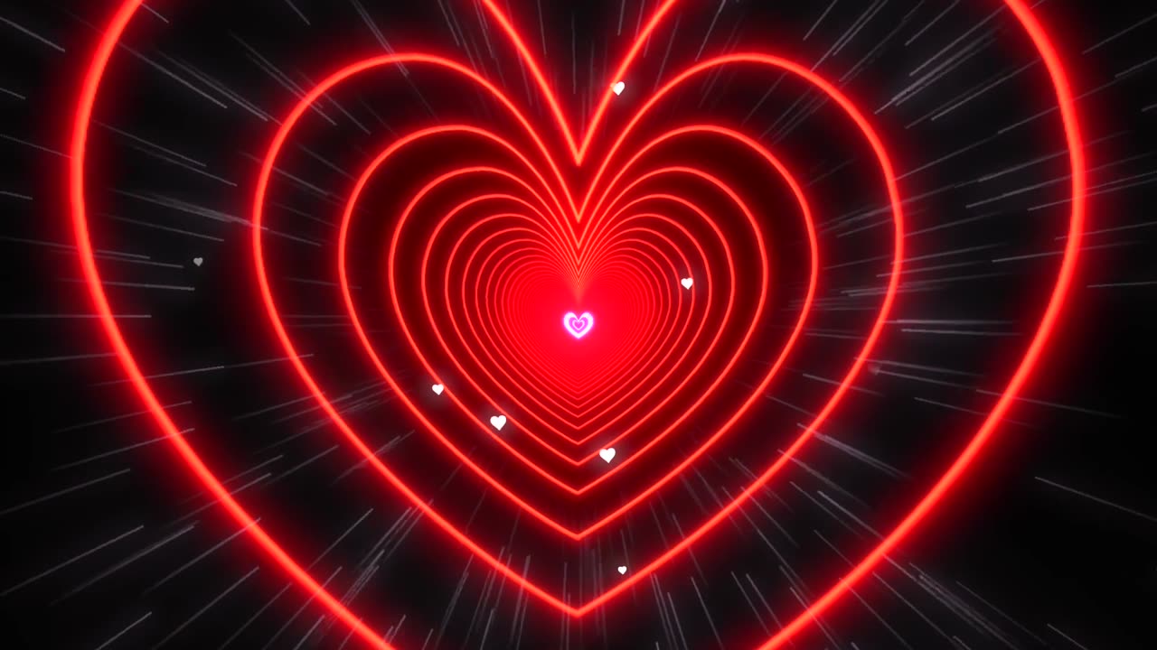 1025. Love Animation❤️Red Heart Background❤️Heart Tunnel