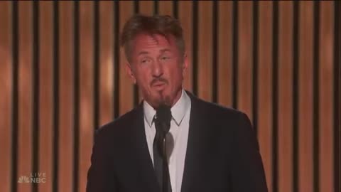 Sean Penn Crying as He Introduces Zelensky at the Golden Globes