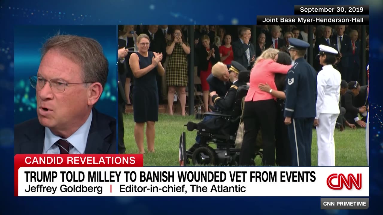 Hear what Trump reportedly said about injured veteran after this hug. exactly what hitler would say.