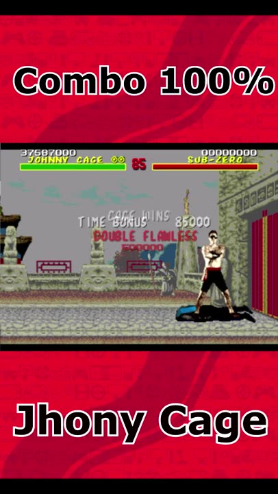 COMBO 100% JHONY CAGE - MASTER LINKUEI ARCADE EDITION MORTAL KOMBAT