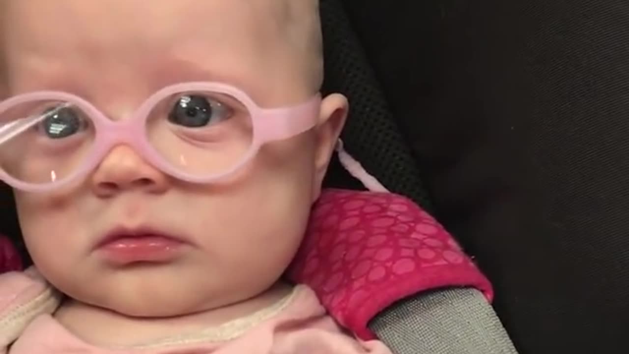 Baby's reaction after seeing mom clearly for the first time