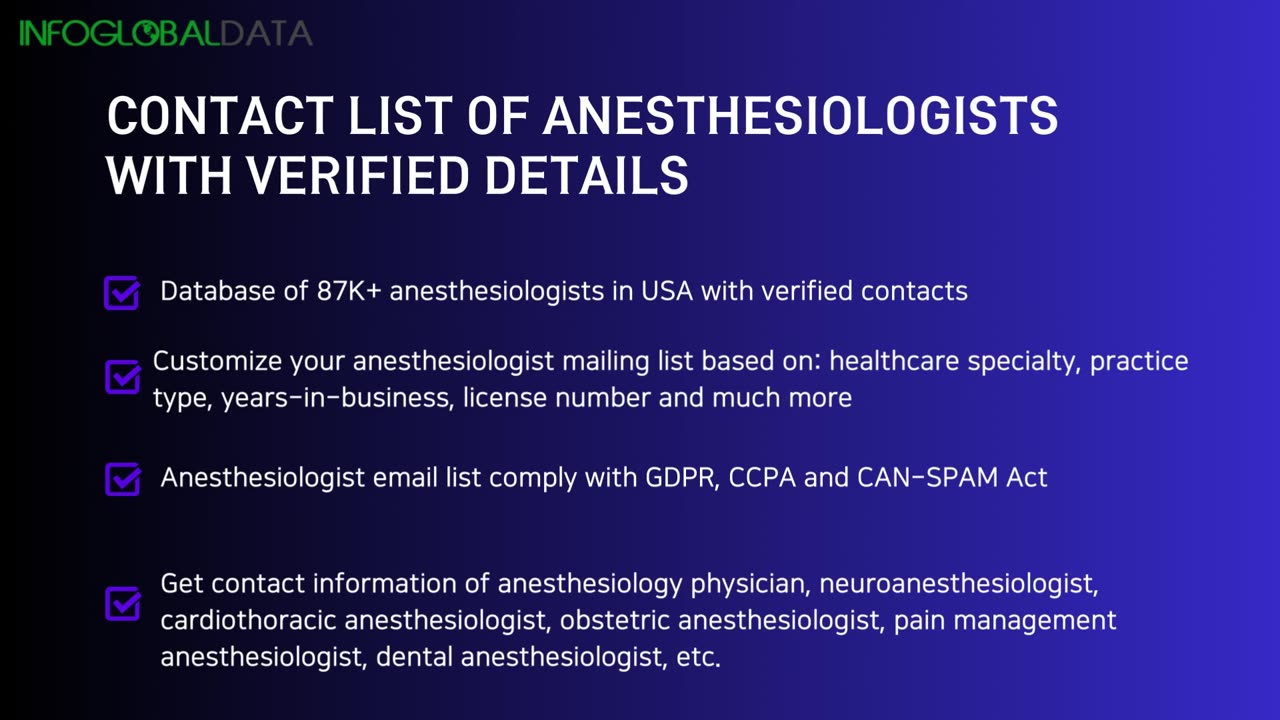 Reaching Out to Anesthesiologists: Unlocking Opportunities with an Anesthesiologist Email List