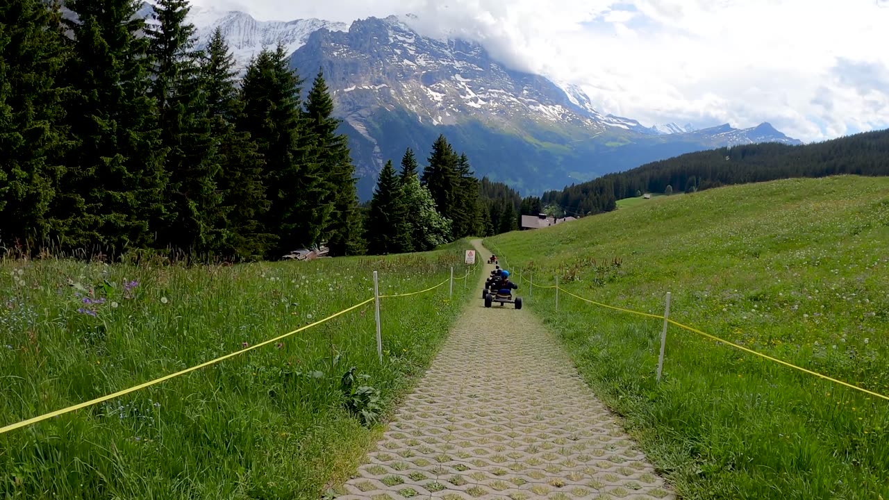 Grindelwald FIRST mountain cart ride | Switzerland Ultimate adventure | 4K 60fps