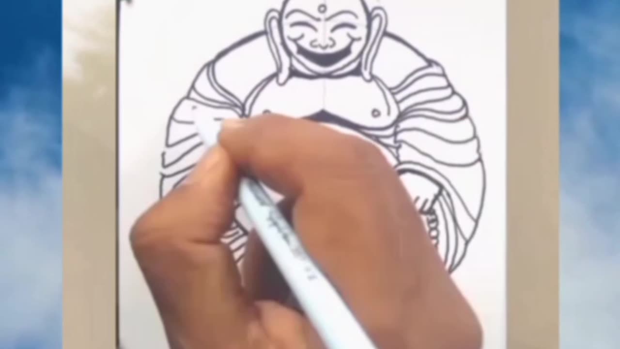 Who was Laughing Buddha? A simple drawing