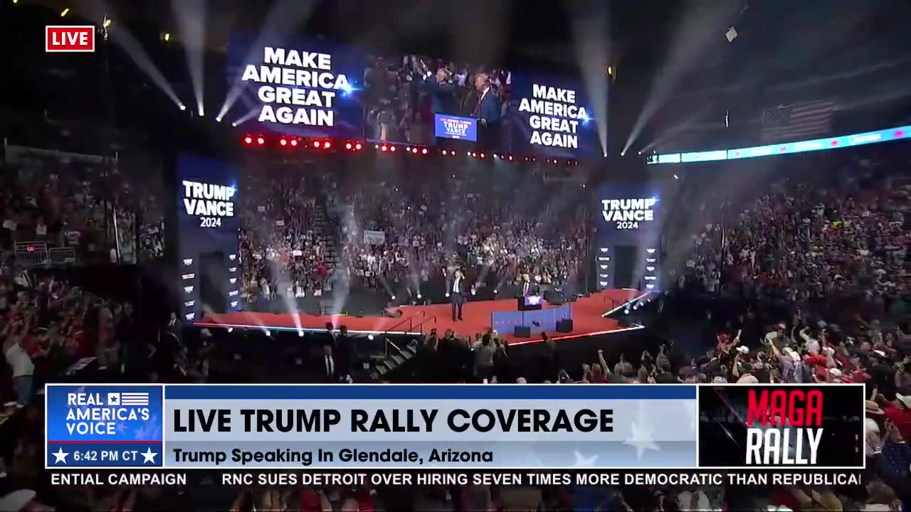 RFK Jr's EPIC entrance to President Trump's rally in Arizona after endorsing Trump