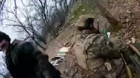 Volunteers/mercenaries from the Ukrainian side shooting RPG 7s.