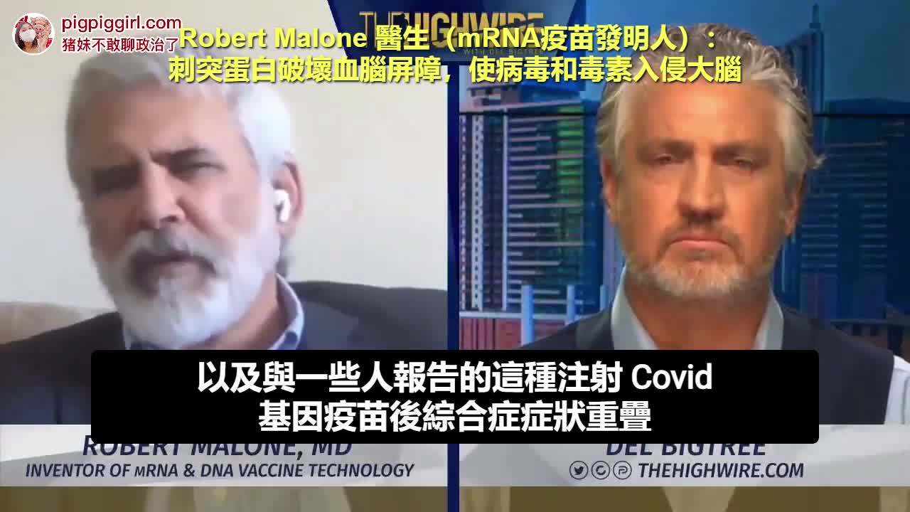 Robert Malone 醫生（mRNA疫苗發明人）：刺突蛋白破壞血腦屏障，使病毒和毒素入侵大腦