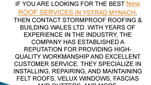 Best New Roof Services in Ystrad Mynach