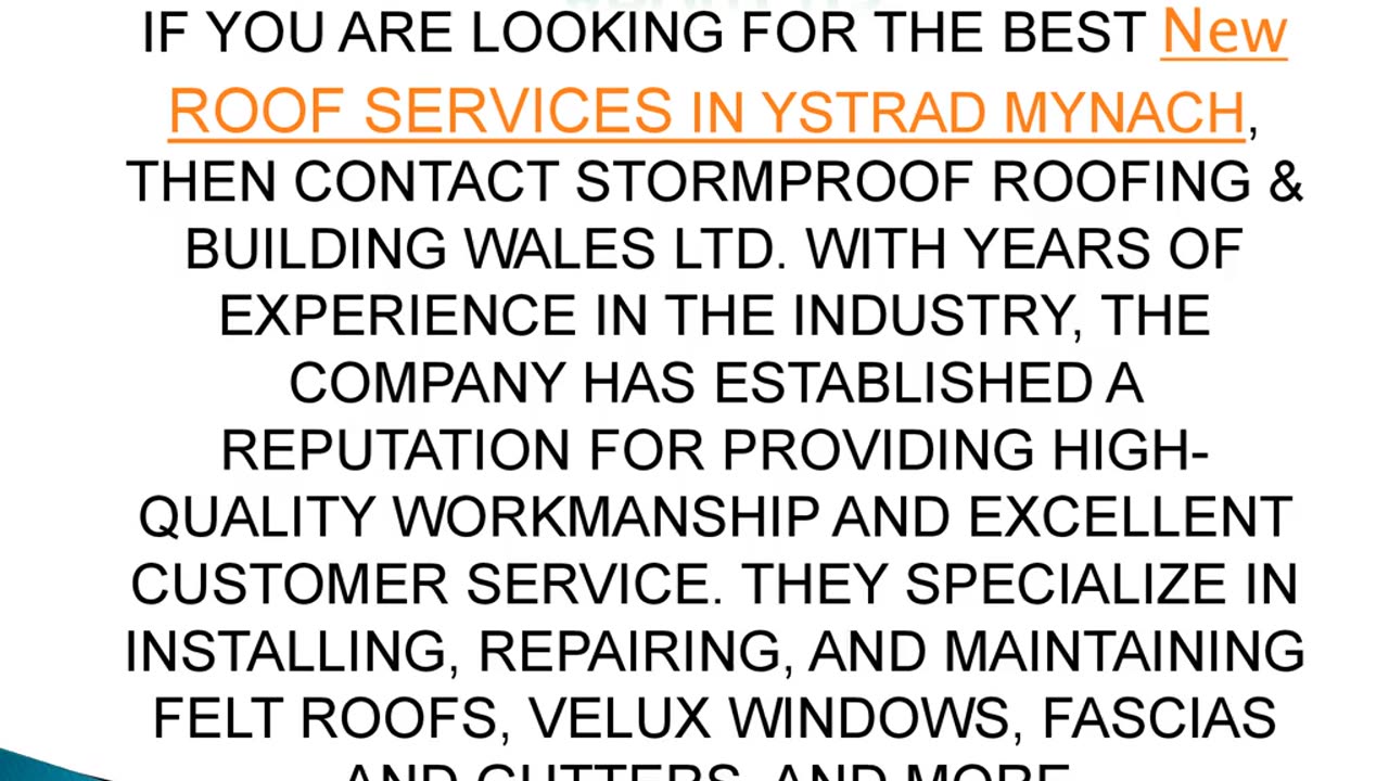 Best New Roof Services in Ystrad Mynach