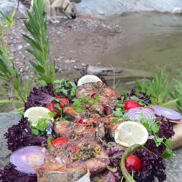Doğal Taş Ocakta Tombik Balığı 🐟_ Cooking Bonito Fish on The Rock
