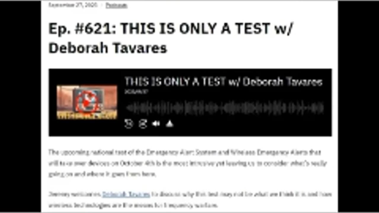 DEBORAH TAVARES- THIS IS ONLY A TEST