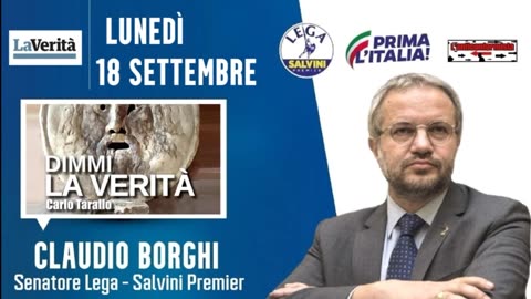 🔴 Sen. Claudio Borghi a "Dimmi la Verità": "Rimettiamo in piedi i decreti Salvini"