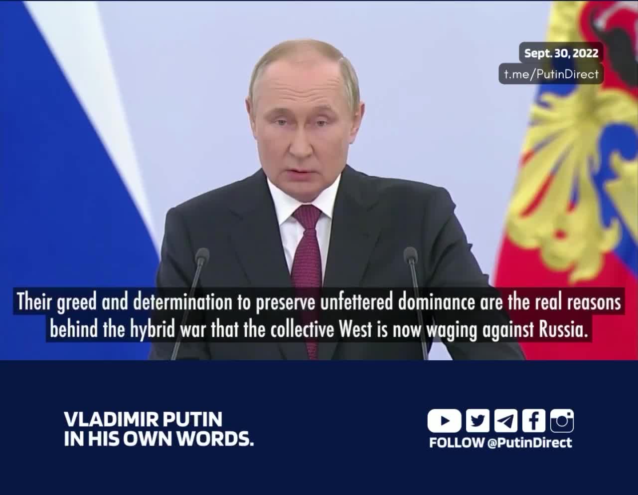 Putin States A Hybrid War Is Being Waged Against Russia For Refusing The NWO