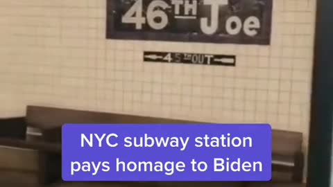 NYC subway station pays homage to Biden