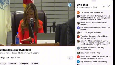 FIRST BLACK WOMAN MAYOR TREATS TRUSTEES LIKE TRASH!