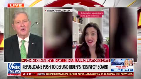 She Will Devour the Real Truth: Senator John Kennedy Sounds off on Disinformation Board's Nina Jankowicz